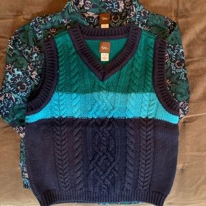 Tea Collection boy shirt and vest.